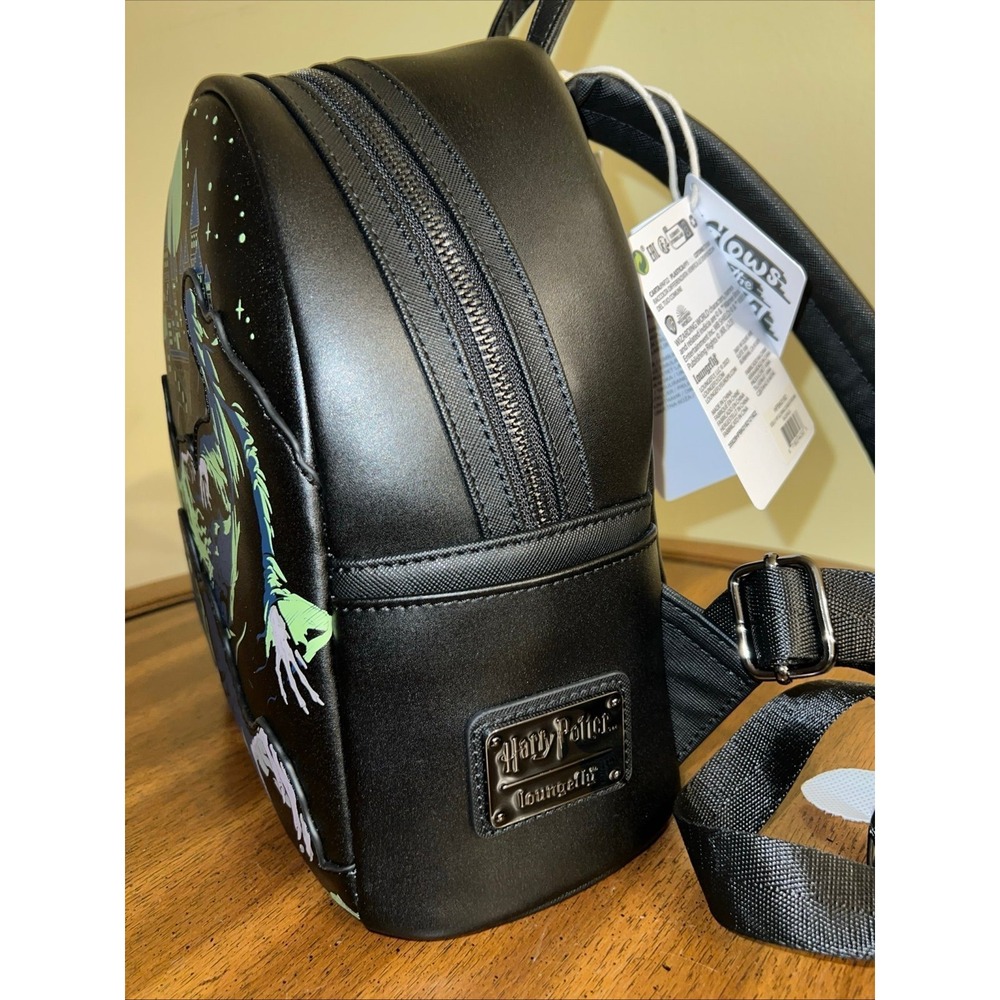 Loungefly - Harry Potter Dementors at Hogwarts Mini Backpack Glows In The Dark - Picture 4 of 8